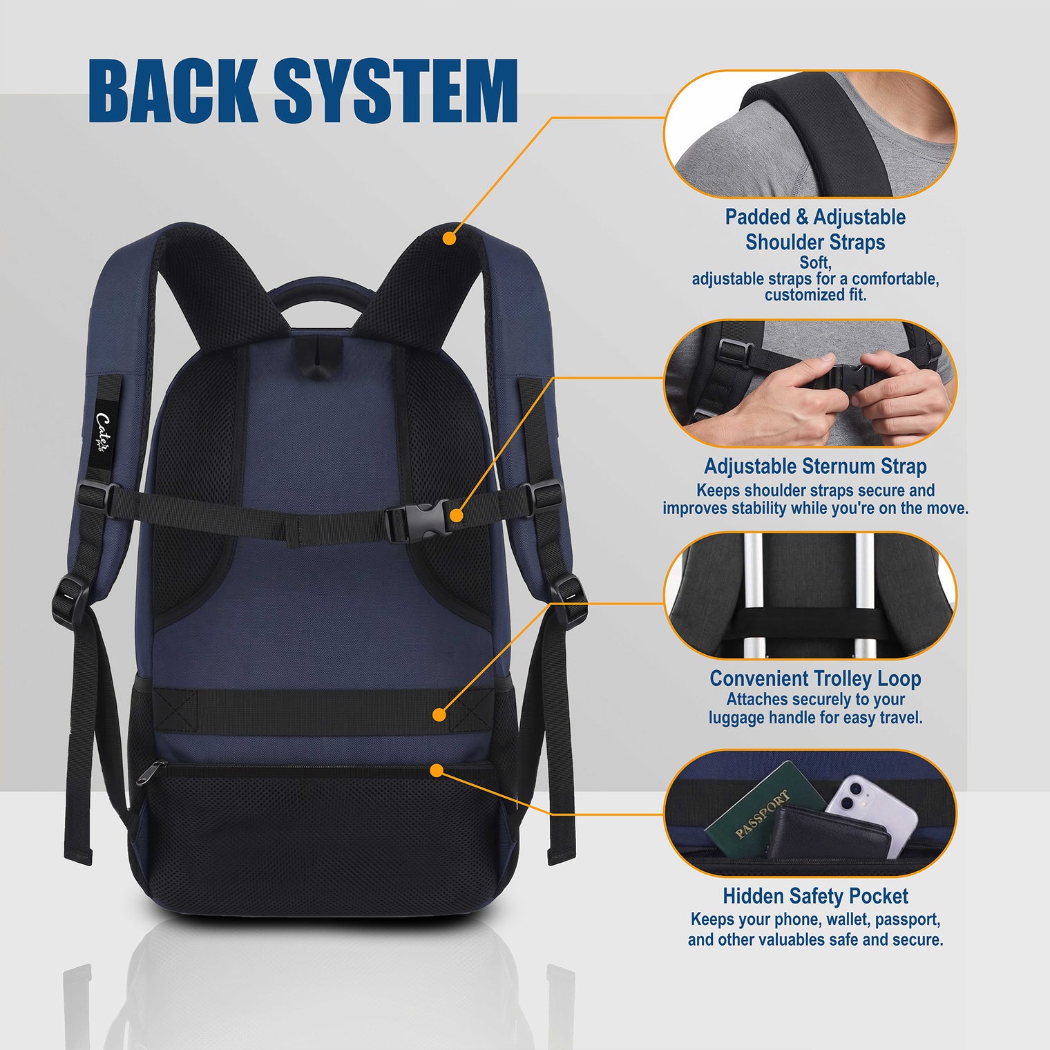Cater CTR-4002 Premium Laptop Backpack for Work and Travel | 25L