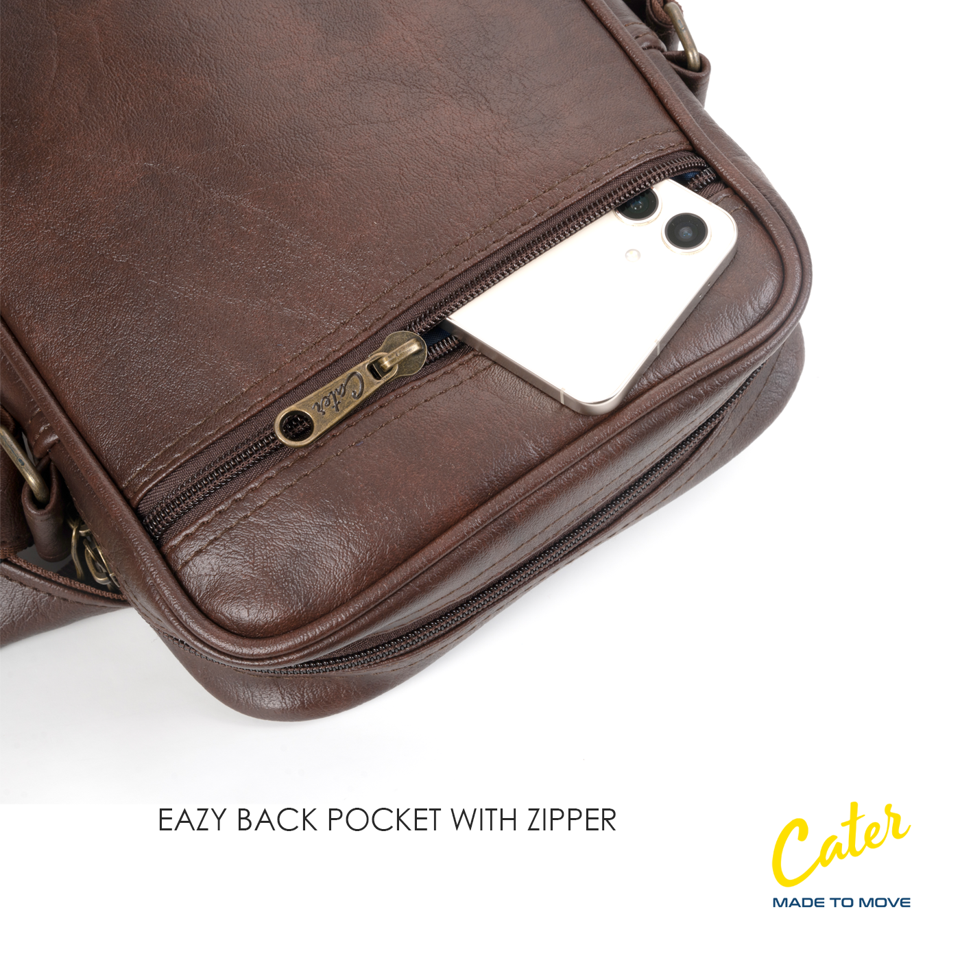 Cater Nano - Unisex Leather Finish Sling Bag | 3L