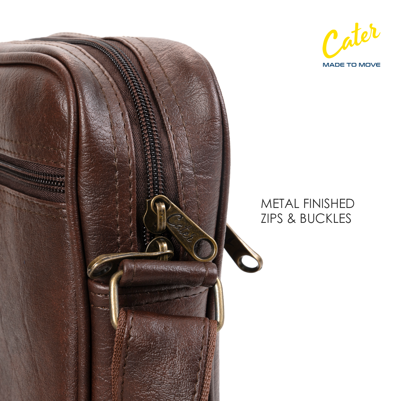 Cater Nano - Unisex Leather Finish Sling Bag | 3L