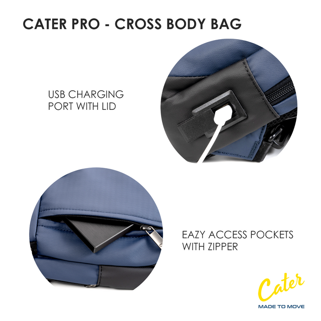 Cater CTR-3023 Dual Compartment Crossbody Bag | 6L