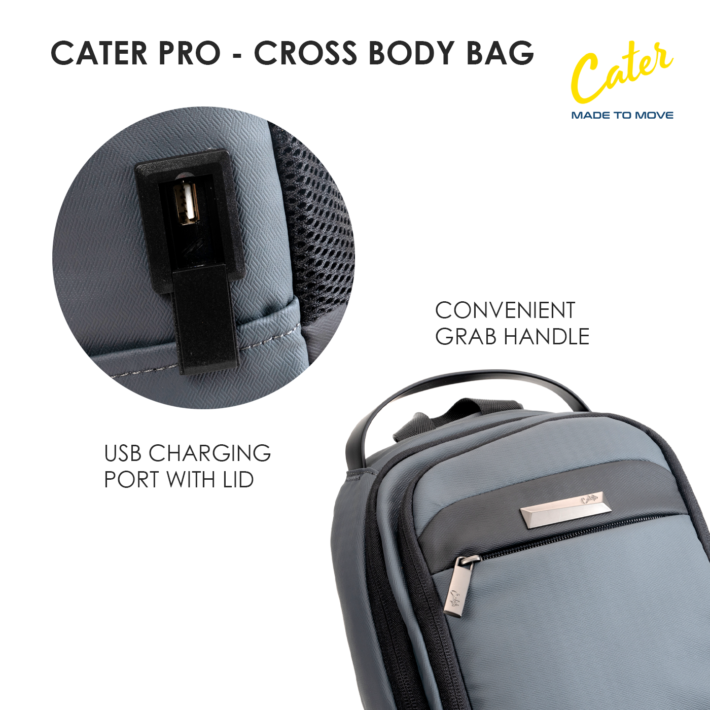 Cater CTR-3035 Smart Organizer Crossbody Bag | 12L