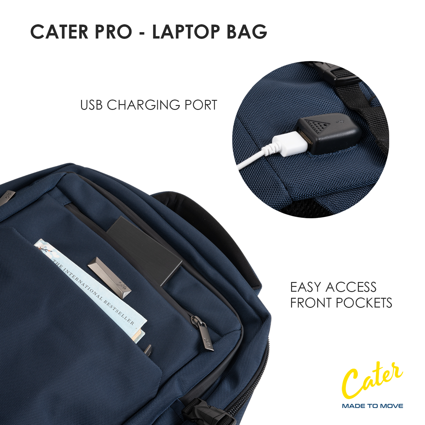 Cater CTR-4002 Premium Laptop Backpack for Work and Travel | 25L