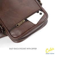 Cater Nano - Unisex Leather Finish Sling Bag | 3L