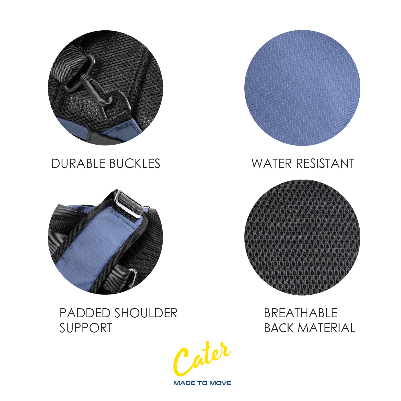 Cater CTR-3023 Dual Compartment Crossbody Bag | 6L